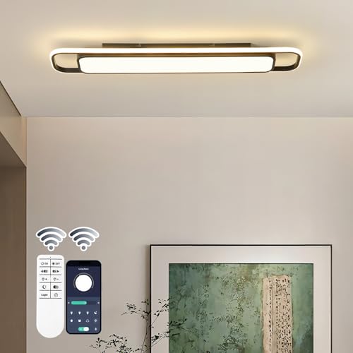 ORANOOR B-Long-Ring Modern LED Ceiling Light 39in Flush Mount with Remote
