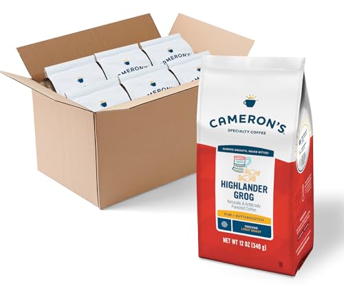 Cameron's Coffee Roasted Ground Bag, Flavored, Highlander Grog, 12