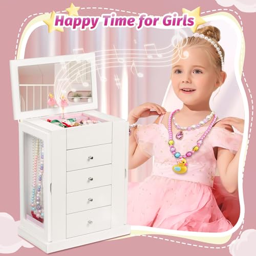 Emfogo Jewelry Box for Girls, Musical with Spinning Dancer Gifts