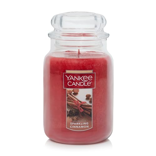 Sparkling Cinnamon Scented Candle - 22oz Large Jar, Long Burn Time