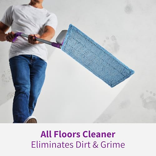 Multi-Surface Spray Mop Kit with Reusable Microfiber Pads & Cleaner