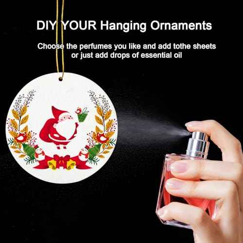 24 pcs Sublimation Ornament Blanks£¬Felt Christmas Ornaments,Sublimation Christmas Ornament Blanks for Christmas Tree Decor Blank Ornaments (Round 3.5 inch)