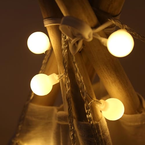Globe Plug in String Lights, 10ft 20 LED Warm White Globe Fairy Lights for Birthday Christmas Wedding Party Home Decoration