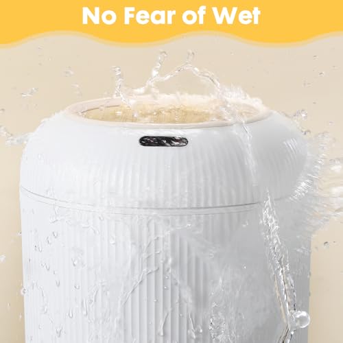 ONLCUK White Motion Sensor Bathroom Trash Can 3 Gallon Touchless Waste Bin