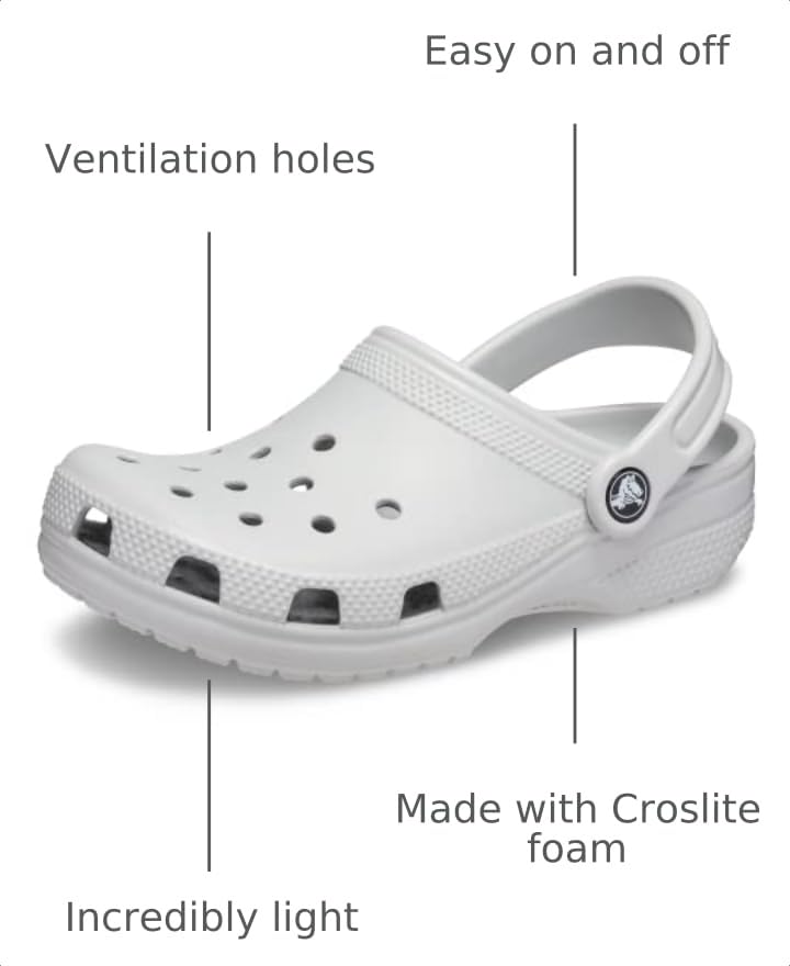 Crocs Kid's Classic Clog - 4 Big Kid Atmosphere Variation