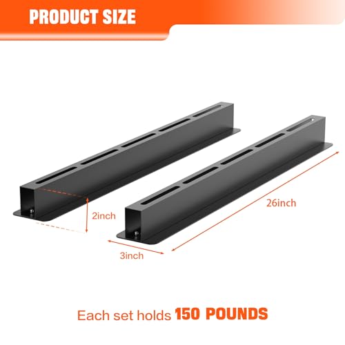 TORACK Garage Ceiling Bin Storage Rack, Overhead Tote Rails