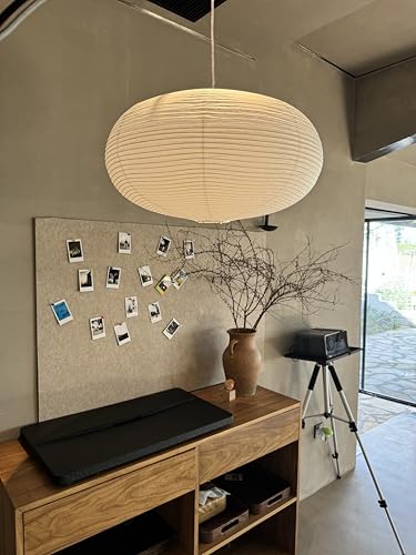 Large White Oblate Pendant Lamp Shade 55.5cm Home Decor Ceiling Lantern