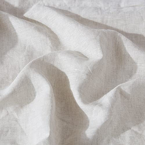 Flax Basic Linen Bed Skirt - 18 Inch Queen Tailored Dustproof Cover - Simple&Opulence