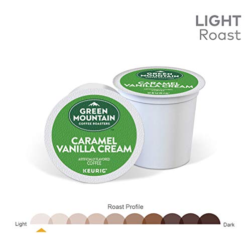Caramel Vanilla Cream Coffee Pods - Light Roast, 96 Count, Keurig Compatible - Green Mountain