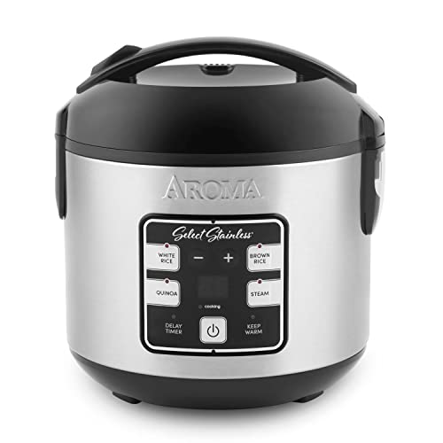 Stainless Steel Rice Cooker & Multicooker 8-Cup Capacity with Steamer - Variation of Stainless Steel Pot