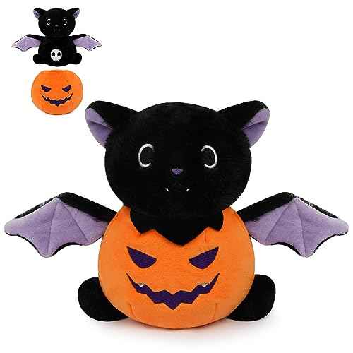 Cute Plush Bat Stuffed Animal Toys, Bat Plushies Pillow Figurine with Pumpkin Clothes, Home Decoration Gift for Boys & Girls, Christmas