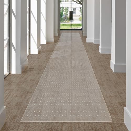 Clear Vinyl Runner Mat for Carpeted Hallways 3' x 10' Floor Protector