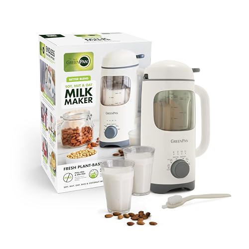 GreenPan Nut Milk Maker Machine 30oz - 15-in-1 Plant-Based Cream, Self-Clean, Delay Start