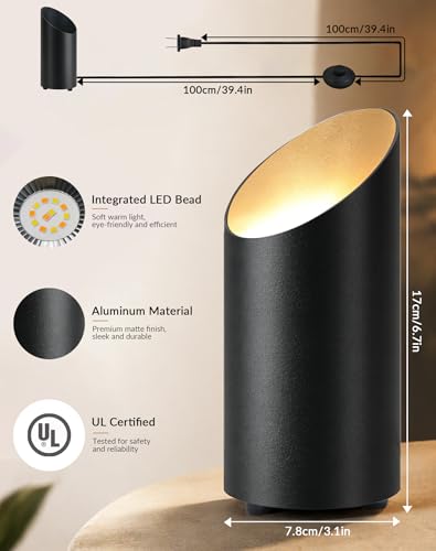 Black 2 Pack Indoor Floor Uplights with Remote & 3 CCT Dimmable Spotlight