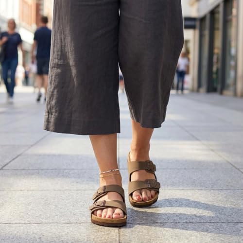 CUSHIONAIRE Lane Cork Slide Women's Sandals - Brown, Comfortable Flip Flops