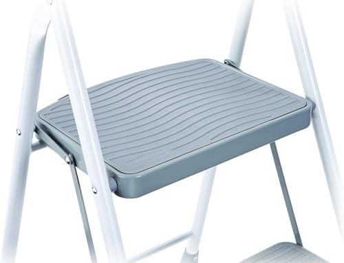 Rubbermaid 2-Step Steel Step Stool Ladder with Hand Grip, ANSI Type 2