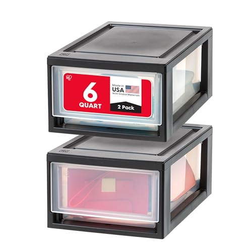 Stacking Drawer Organizer Bins - 2-Pack, 6 Qt. Multi-Purpose Storage