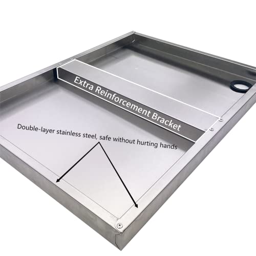 Stainless Steel Microwave Shelf Wall Mount 18x24 Inch Kitchen Organizer - Durable & Heavy Duty