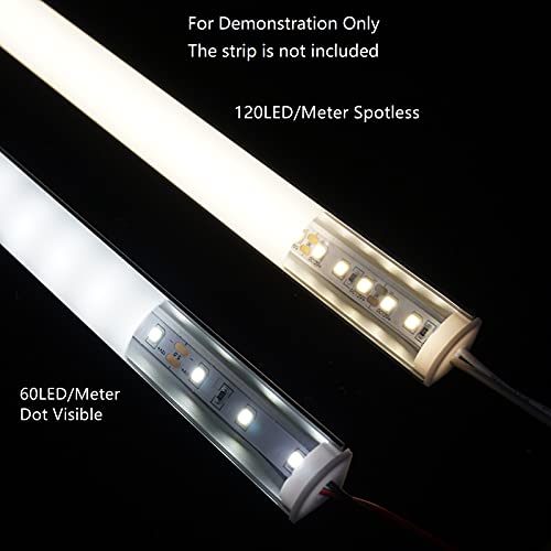 UV Resistant LED Strip Channel Kit - 6.56FT V Shape Aluminum Profiles with Frosted Diffuser, Corner Connector, 10-Pack