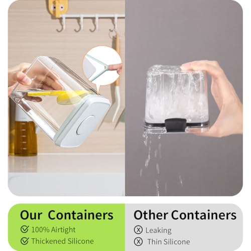 EQI 6-Piece Food Storage Containers Set with Airtight Pop Lids, BPA-Free, 3 Sizes
