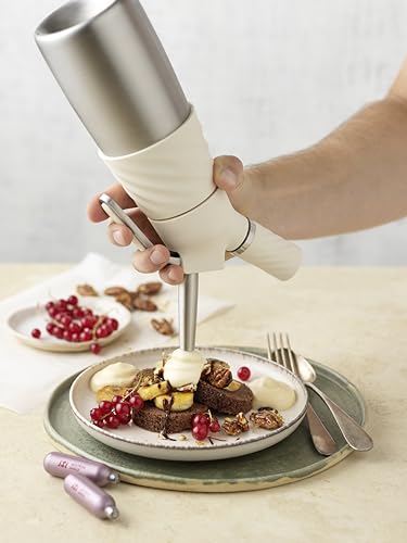 Mini Whipped Cream Dispenser Ivory 1/2 Pint for Desserts & Toppings