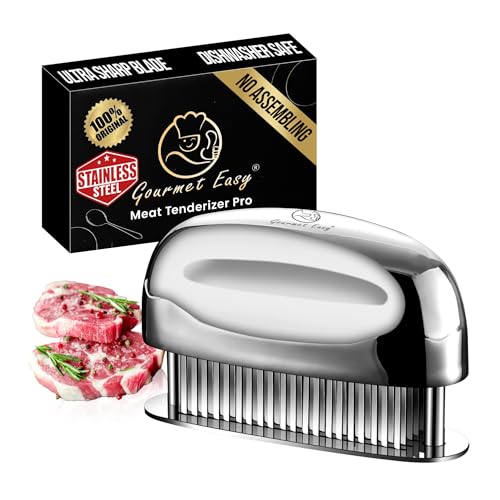 Gourmet Easy Meat Tenderizer Tool with 60 Stainless Steel Needles - Easy Use