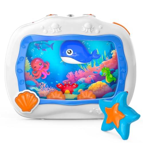 ToyUnited Baby Aquarium Sleep Soother Blue - Musical Crib & Travel Toy for 6+ Months