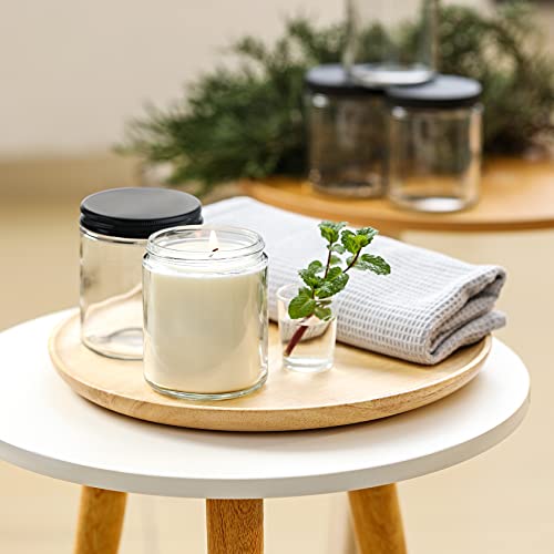 24 Pack 8oz Glass Mason Jars with Airtight Metal Lids - Food & Candle Storage