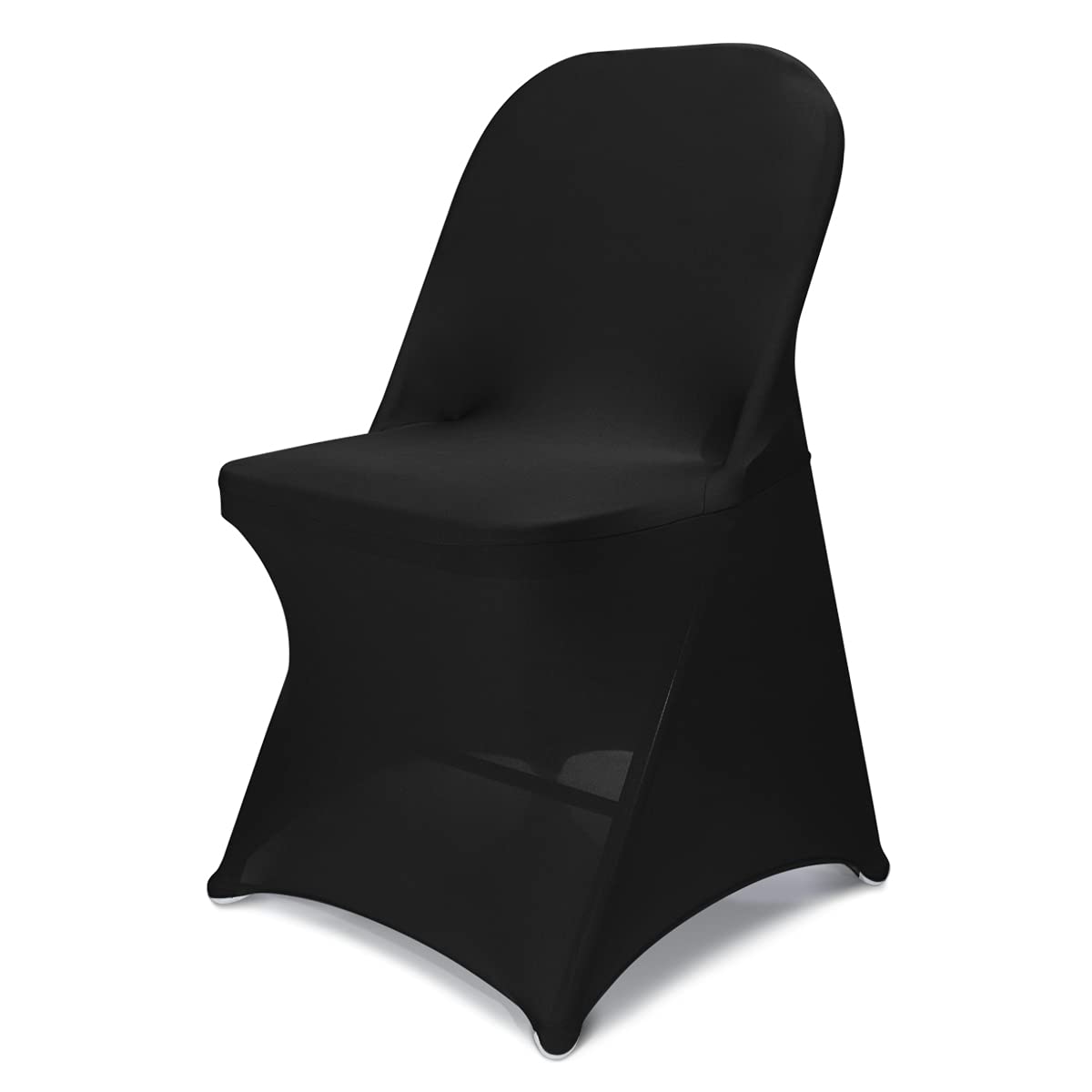 Babenest Spandex Folding Chair Covers Halloween Upgraded 10 PCS Universal Stretch Washable Fitted Chair Slipcovers Protector for Wedding, Holidays, Banquet, Party, Celebration (Black)