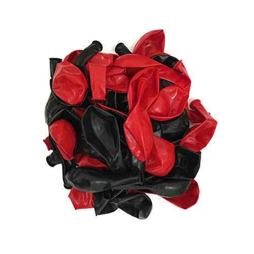 TNWBA Red Black Balloons,100 pcs 12 inch Latex Balloons,birthday party decoration