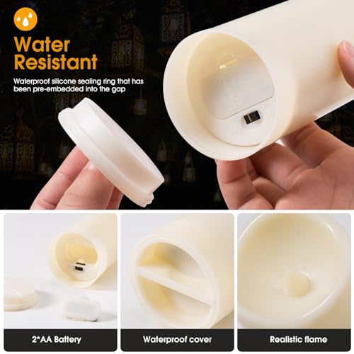 24-Pack LED Flameless Candles with Remote Control - Flickering Electric Candles for Holidays & Events