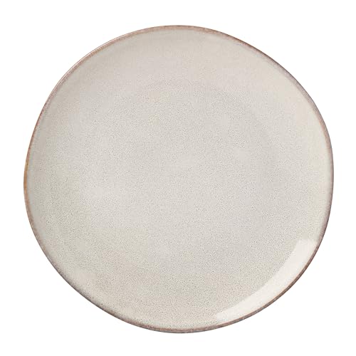 Organic Shades Oatmeal Stoneware Dinnerware Set for 6 - 18 Pieces, Rustic Design