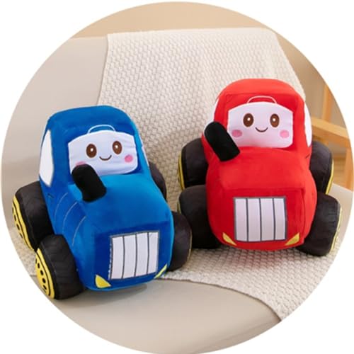 Car Plush Tractor Stuffed Cushion Truck Toy Super Cute Car Plush Pillow,Tractor Pillow Sofa Cushion Gift for Kids Or Lovers in Valentine's Day, Christmas or Birthday (Blue)
