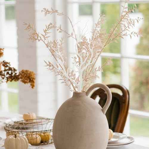 LIFKOME Artificial Antler Dried Tree Branches 13.76'' Art Witch Antler Branch Decorative Plant Twigs Plastic Dry Branches Decor for Wedding Christmas Party Home Supplies White 4pcs