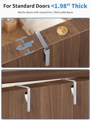 JARLINK Over the Door Organizer 5 Shelf Grey 2 Pack - Space Saver for Pantry & Bathroom