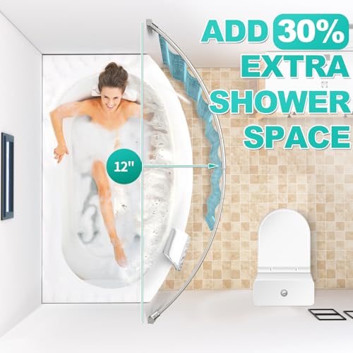 Adjustable Curved Shower Curtain Rod - Nickel Finish, 38-72 Inches, Brush Nickel Variation