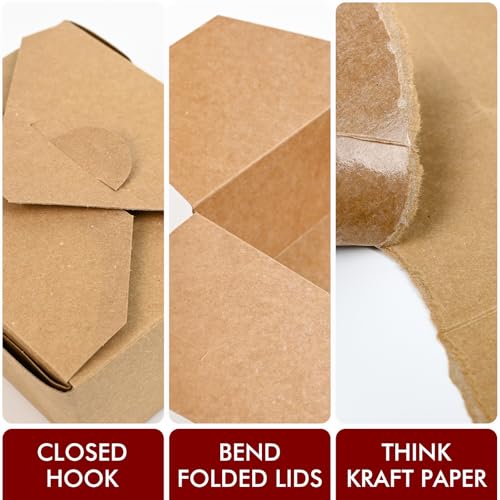300 Pack 45 oz Kraft Paper Takeout Food Containers - EcoDispose