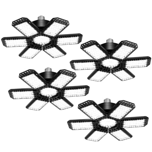 AUDLES 200W LED Garage Lights 4 Pack, Bright Ceiling Shop Lights, 6500K