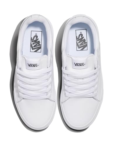 Vans Women's Seldan Low-Top Trainers - White/White 8 Tumble