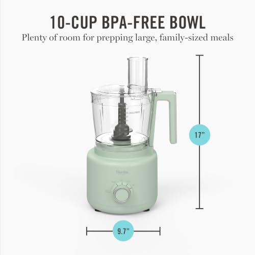 10 Cup Food Processor & Electric Chopper - Honeydew Green - One Touch Pulse