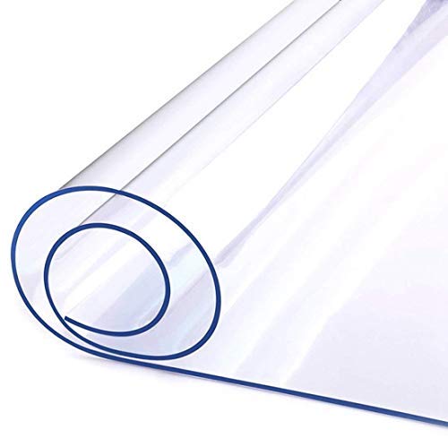LovePads Clear Table Cover Protector, 42 x 84 Inch 2mm Thick Plastic Table Cover, Table Protector for Dining Room Table, Waterproof Dresser Cover Top for Kitchen, Coffee, Writing Desk
