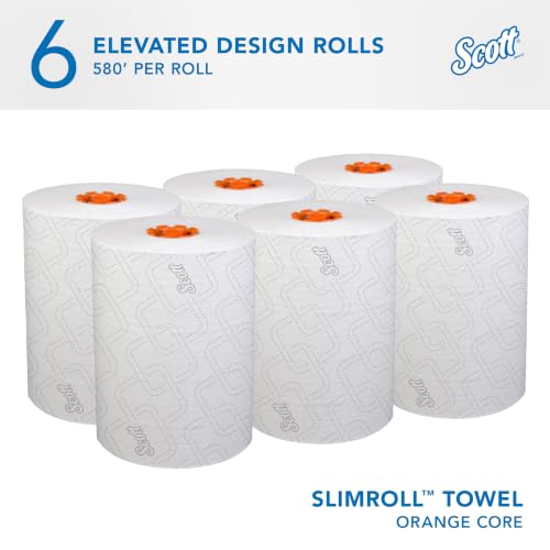 Scott Professional Slimroll Hard Roll Towels - Orange Core, 6 Rolls x 580' Bulk