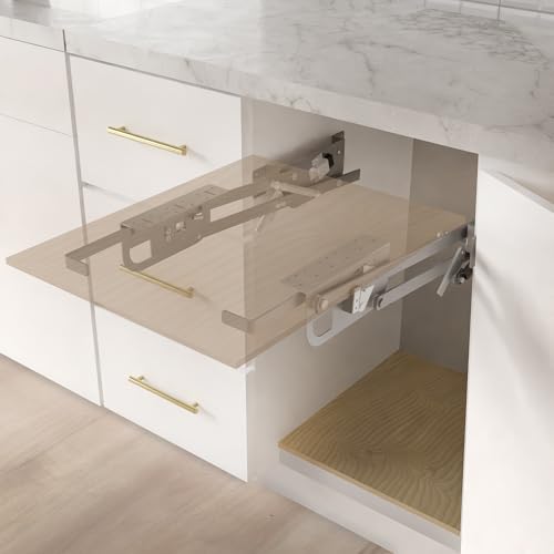 Kitchen Appliance Lift Brackets - Heavy Duty Adjustable Shelf Supports