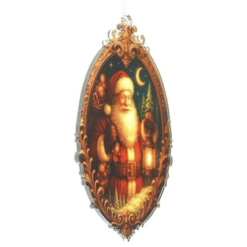 Santa Christmas Ornament 2026 - Nostalgic Acrylic Holiday Ornament for Tree