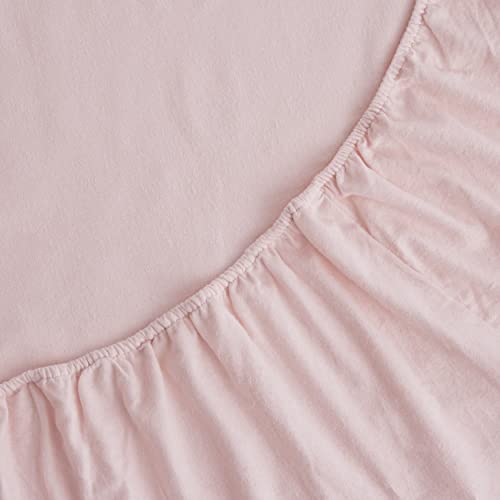 Twin Sheet Set with Fitted Sheet & Pillowcase - Bright Blush