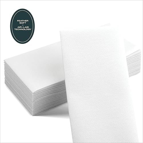 300 Pack Disposable Linen-Feel Guest Hand Towels - Bathroom & Kitchen Use