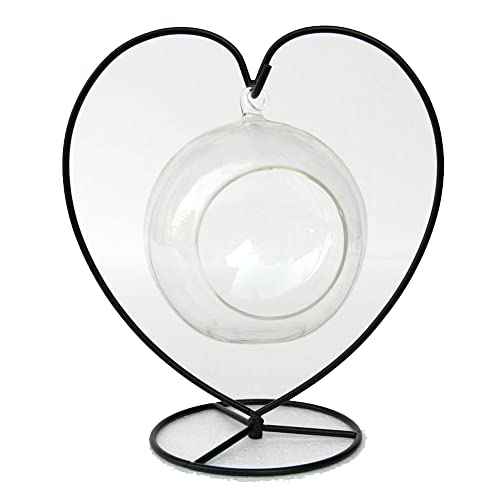 Ornament Display Stand Holder Iron Hanger for Chrismas Hanging Glass Globes (Love Shape Large 1 Pcs)