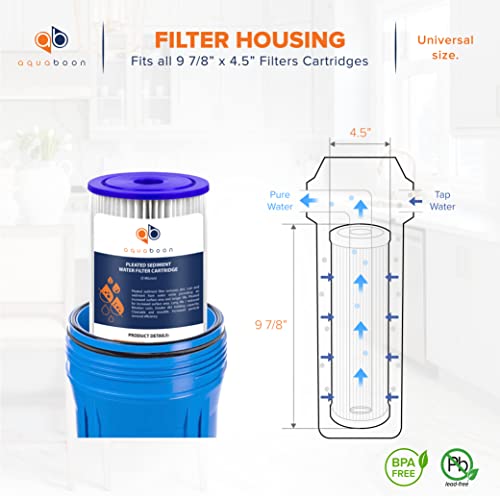 5 Micron Pleated Sediment Water Filter Cartridge 10 x 4.5 Inch - 4 Pack Variation 4