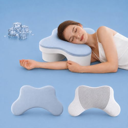 MONSAO Side Sleeper Pillow with Arm Hole - Ergonomic Memory Foam Neck Support