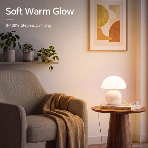 Dawnwake White Mushroom Table Lamp - Small Dimmable Bedside Light